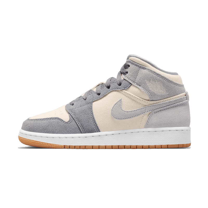 Air Jordan 1 Mid GS Coconut Milk Particle Grey