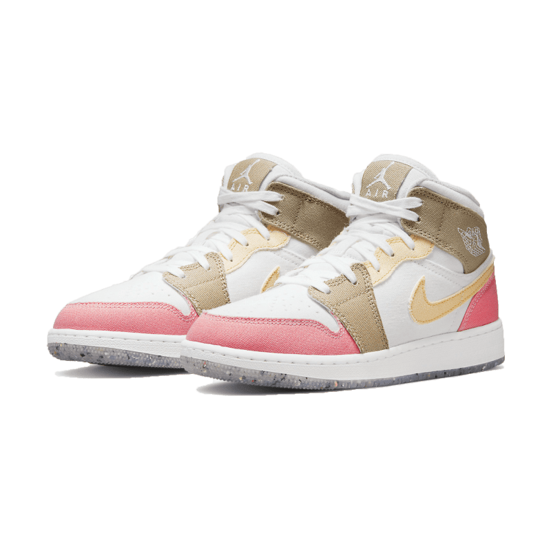 Air Jordan 1 Mid GS Pink Tan1