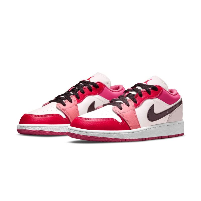 air jordan 1 low pink red gs 553560 162 2