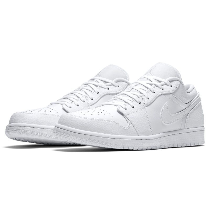 air jordan 1 low triple white tumbled leather 553558 130 2