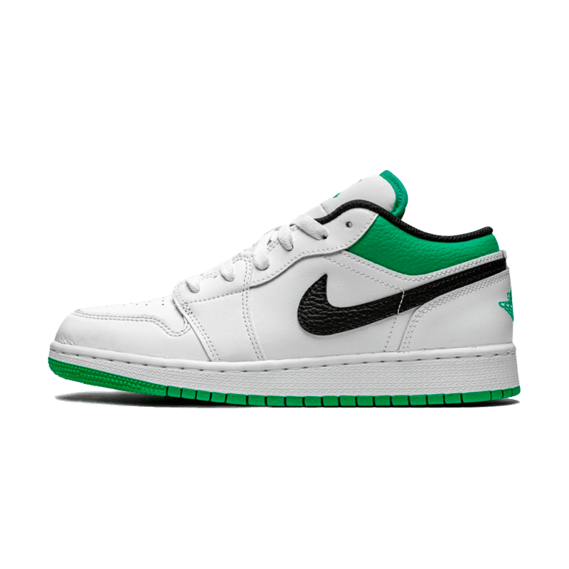 air jordan 1 low white stadium green tumbled leather gs 553560 129 1 bqkahs