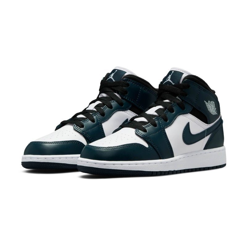 air jordan 1 mid dark teal gs 554725 411 2