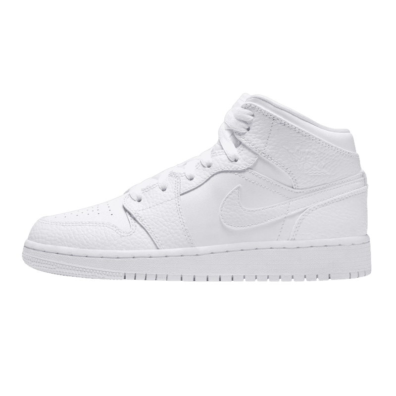 air jordan 1 mid gs triple white 554725 130 1