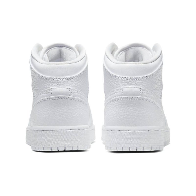 air jordan 1 mid gs triple white 554725