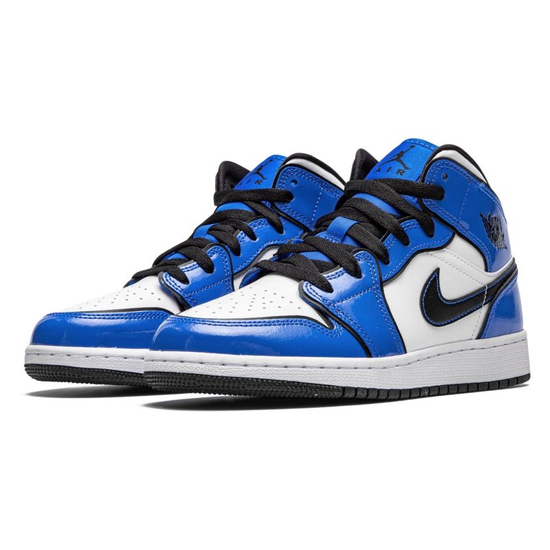 air jordan 1 mid se gs signal blue bq6931 402 2 az36uu