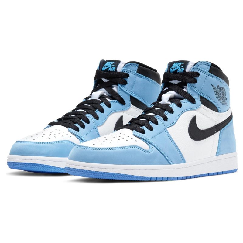 air jordan 1 retro high white university blue 555088