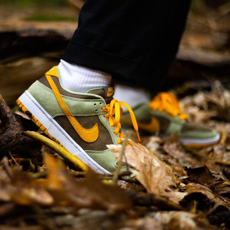 nike dunk low dusty olive pro gold DH5360